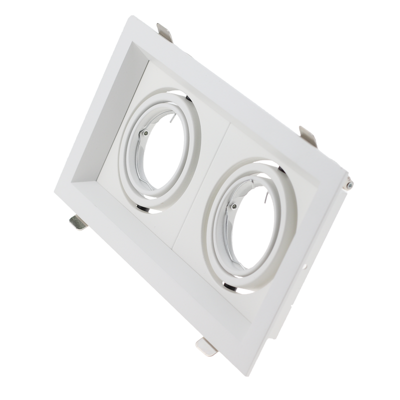 Luz LED de techo blanca GU10, foco empotrable, marco de fijación