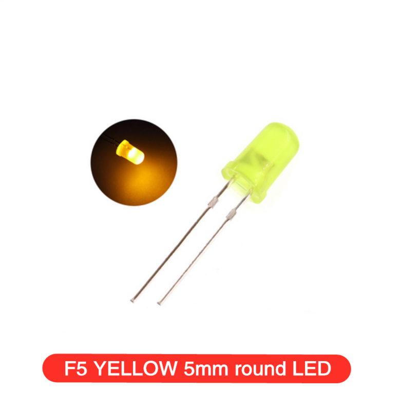 ضوء Emitting ديود 5 ألوان F5 5 مللي متر مجموعة متنوعة LED مستديرة فائقة مشرق منتشر أخضر/أصفر/أزرق/أبيض/أحمر 100 قطعة/قطعة