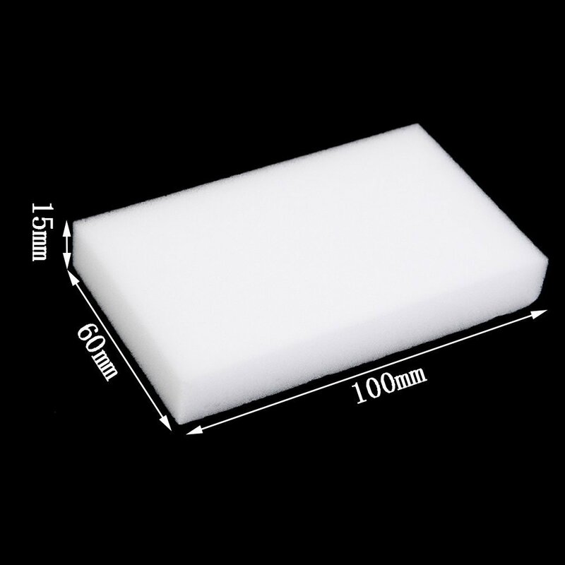 100pcs/lot White Magic Sponge Cleaner Eraser Multi-functional Cleaner Melamine Sponge for Kitchen Bathroom Cleaning 100x60x15mm