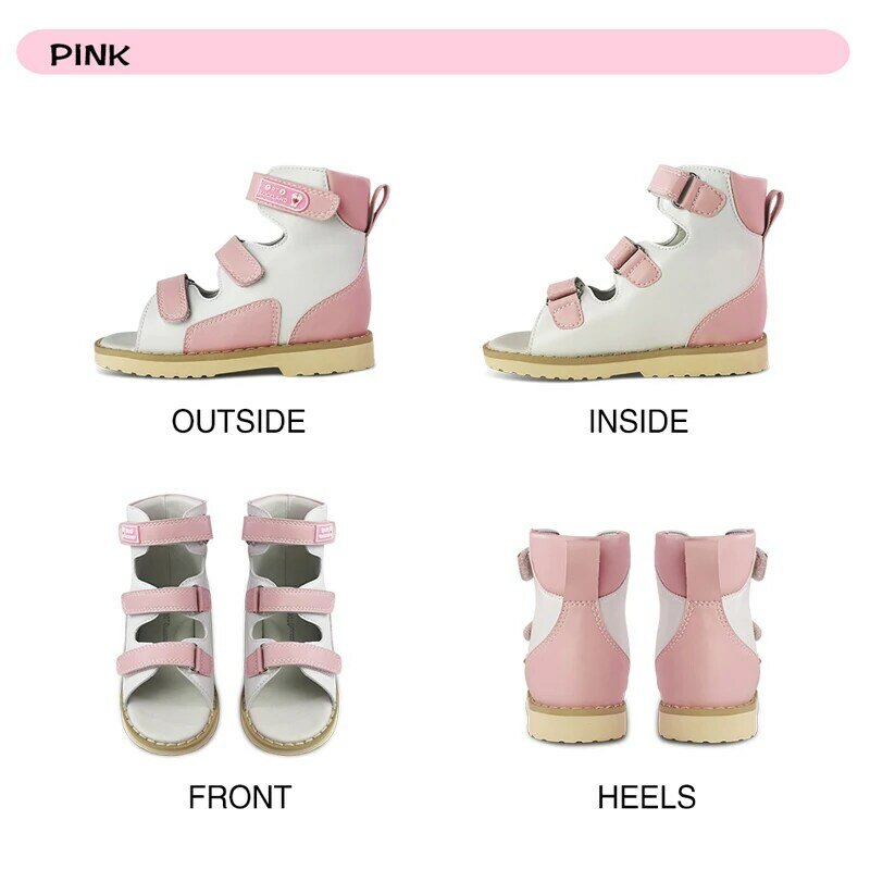 Ortoluckland Kinder ortho pä dische Sandalen für Kinder Sommer Leder Plattfüße Schuhe Mode atmungsaktive Kleinkind Schuhe Size22-32