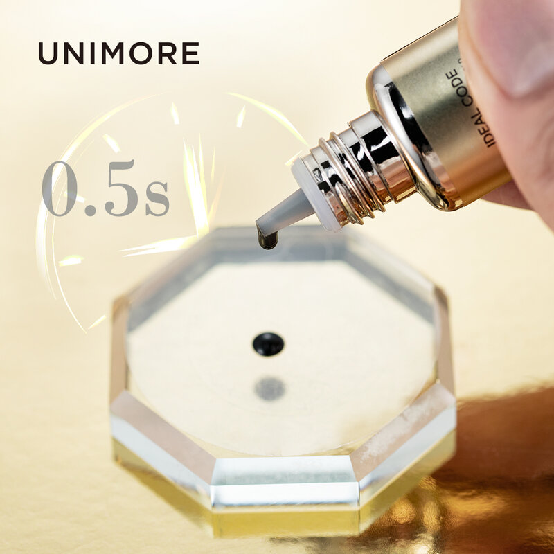 Unimore-pegamento adhesivo para extensión de pestañas, pegamento profesional sensible de duración en seco, suministros para extensiones de pestañas, 0.5s