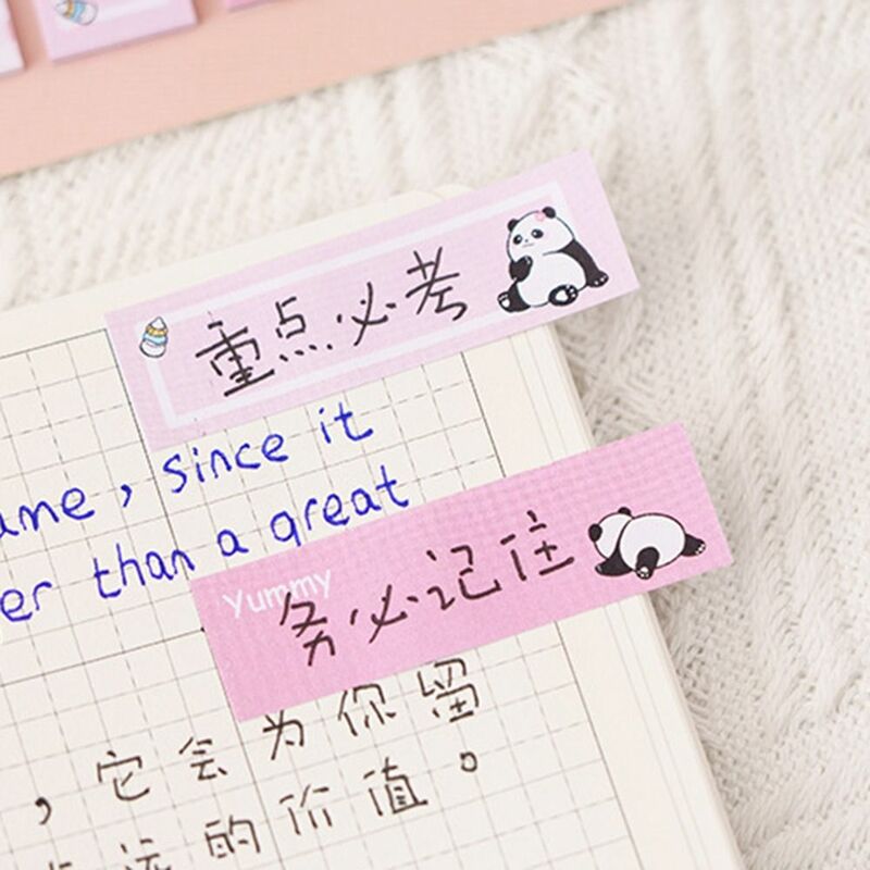 Kawaii Panda Sticky Notes Bookmark Creative N Times Classification Label Durable Multifunction Label Paper Stickers School