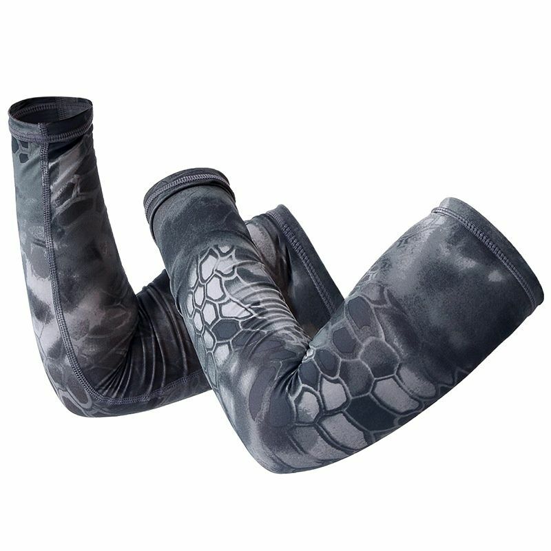 Summer Tactical Arm Sleeves Camouflage Fishing Elastic Compression UV Sun Protection Hike Motorcycle Python for Combat T-Shirts