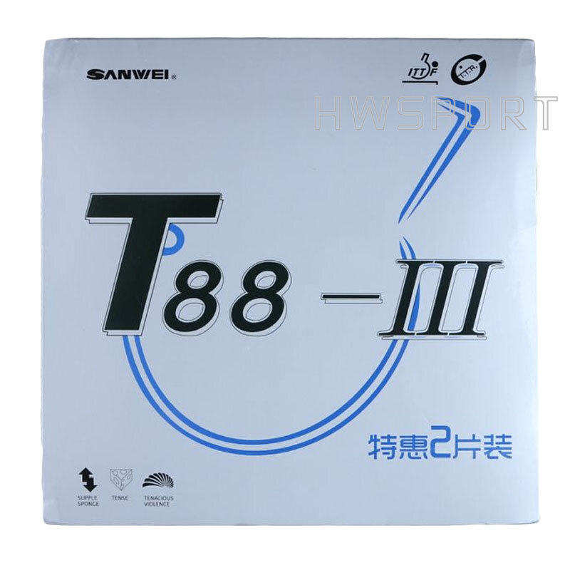 Sanwei T88-3 tischtennis gummis doppel kit halb klebrig elastisch schnell angriff ping pong gummi mit feiner kontrolle
