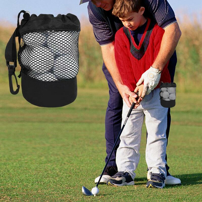 Golf Ball Bags Drawstring Golf Ball Pouch Container Portable Organizer Carrier Storage for Golf Tees Fitness Laundry Sport