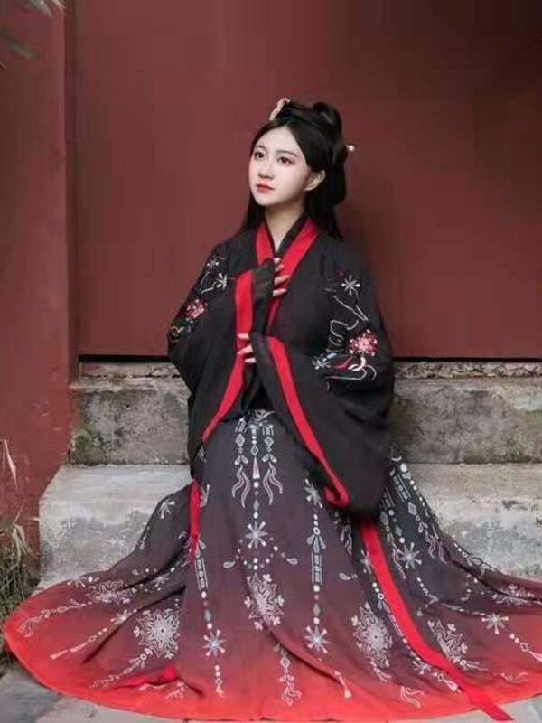 Chinese Traditionele Jurk Oude Hanfu Folk Jurk Han-dynastie Zwaardvechter Kostuum Hanfu Oude Festival Outfit Dansvoorstelling