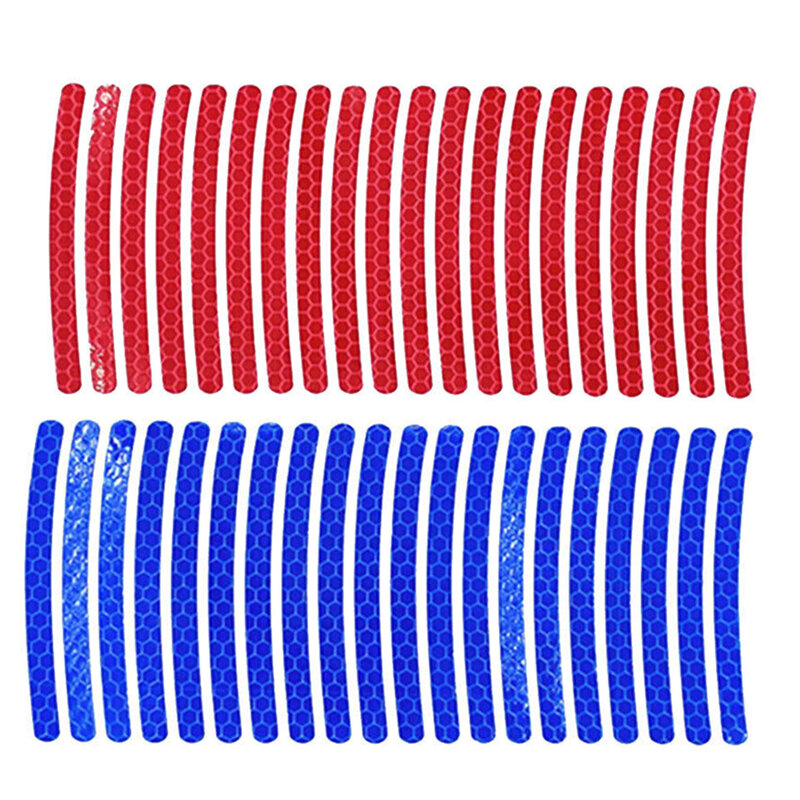 Adesivo Decalque Refletivo Stripe, Acessórios Práticos, Hub Rim, Faixa Prática, 0,7x9cm, 20Pcs por Conjunto