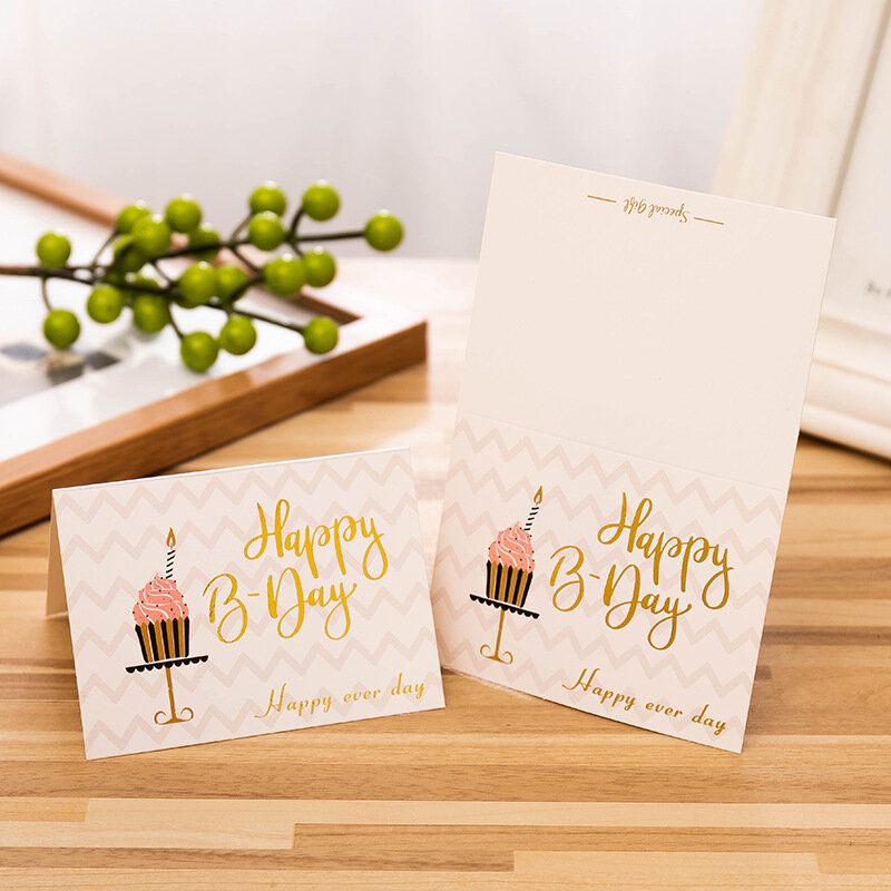 Prodotto personalizzato, buste di carta stampate con auguri personalizzati Business Small grazie Cards serigrafia gioielli in carta Kraft