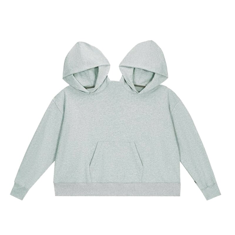 2024 Nieuw paar grappige hoodie tweepersoons trui kleur losse sweatshirts hooded tops met zak winterkleding
