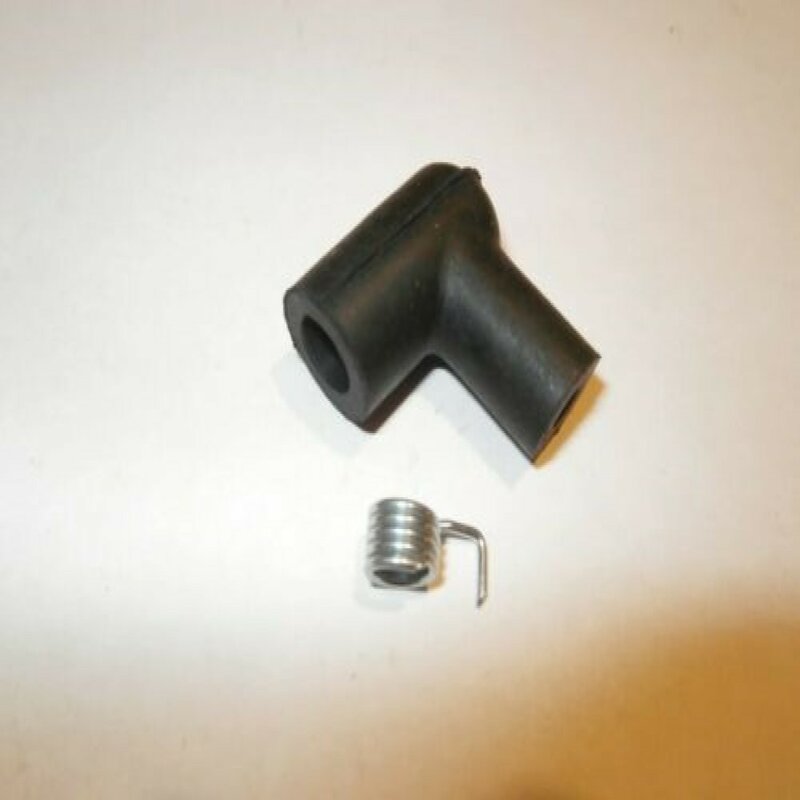 Universal spark plug tampa da bobina de ignição de borracha & primavera replacment para 5mm ht motosserra ferramenta de jardim peças reposição