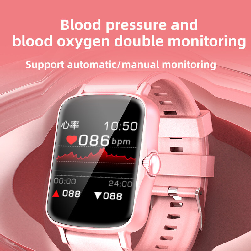 Manridy-AppleおよびHuawei用のスマートウォッチ,心拍数と血圧を制御するスマートスポーツウォッチ,耐水性,Bluetooth
