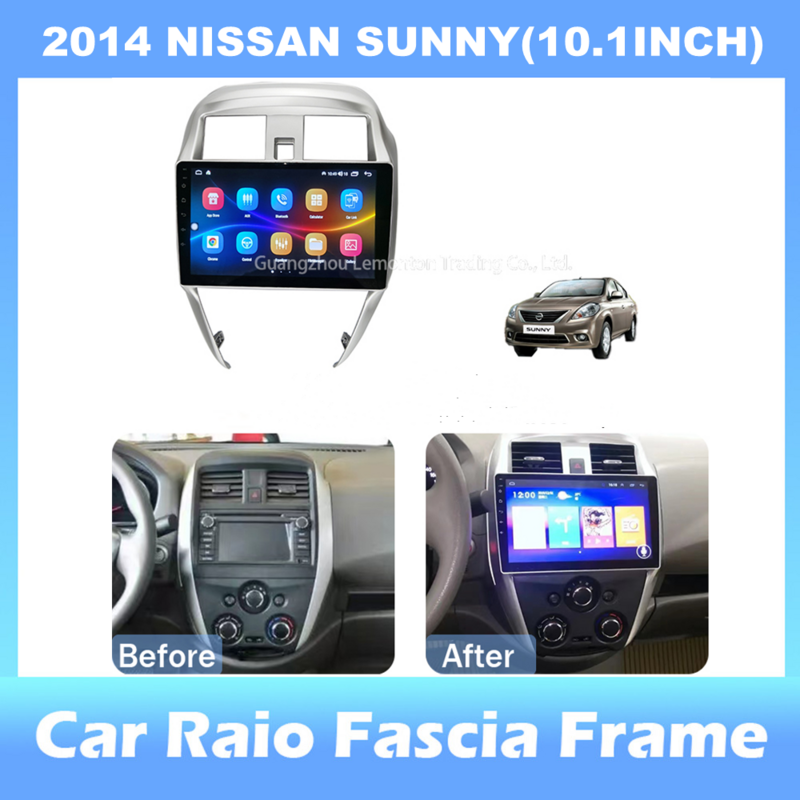 Panel de Radio para coche, Panel estéreo de 10,1 pulgadas, 2Din, doble Din, CD, DVD, para NISSAN Sunny 2014