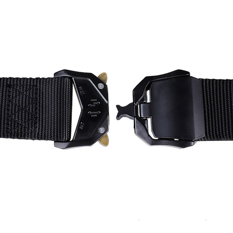 Nuova cintura con fibbia in lega di alluminio a sgancio rapido 1200D Nylon 125cm copertura in vita cintura da allenamento tattica per uomo e donna in edizione coreana