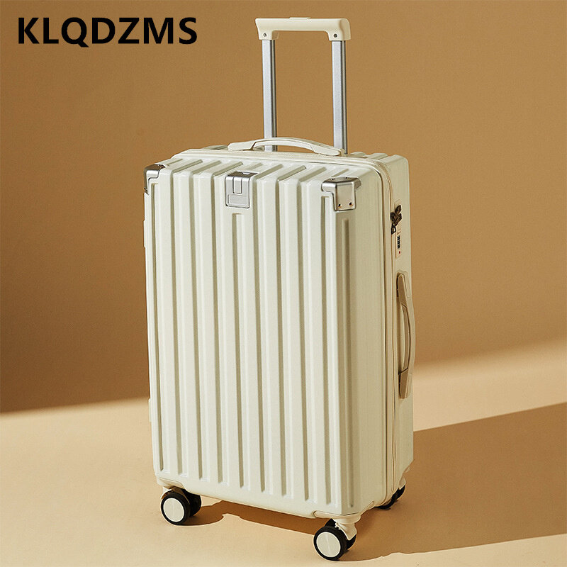 Klqdzms 20 "22" 24 "26 Polegada homens e mulheres multifuncional trole mala de embarque caixa código forte e durável bagagem mão