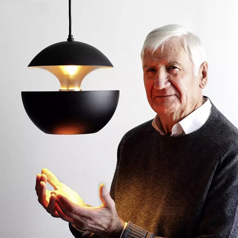 Скандинавский подвесной светильник в виде баклажаны, лампа черного цвета для спальни, украшение для гостиной, освещение для атмосферы