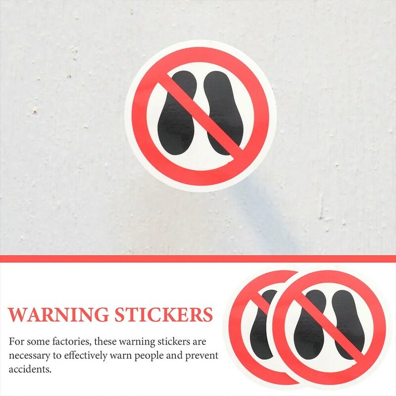 Stickers Stap Sticker Waarschuwing Vloer Geen Stickers Rond Niet Het Doen Zelfklevende Stappencirkel Niet Voorzichtigheid Teken Labels De Impresora
