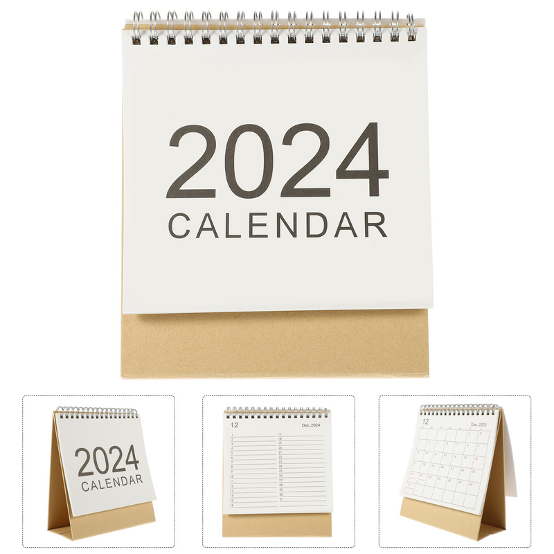 Mini Calendario de escritorio abatible, calendario de escritorio de pie, planificador mensual, Accesorios de escritorio, decoración para la Oficina