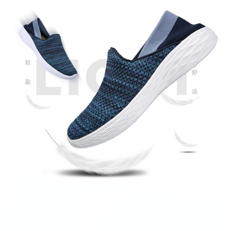 Breathable Mesh Casual Men Shoes Women Walking Sneakers Outdoor Lightweight Slip-on Casual Couple Flat Shoes Comfortable