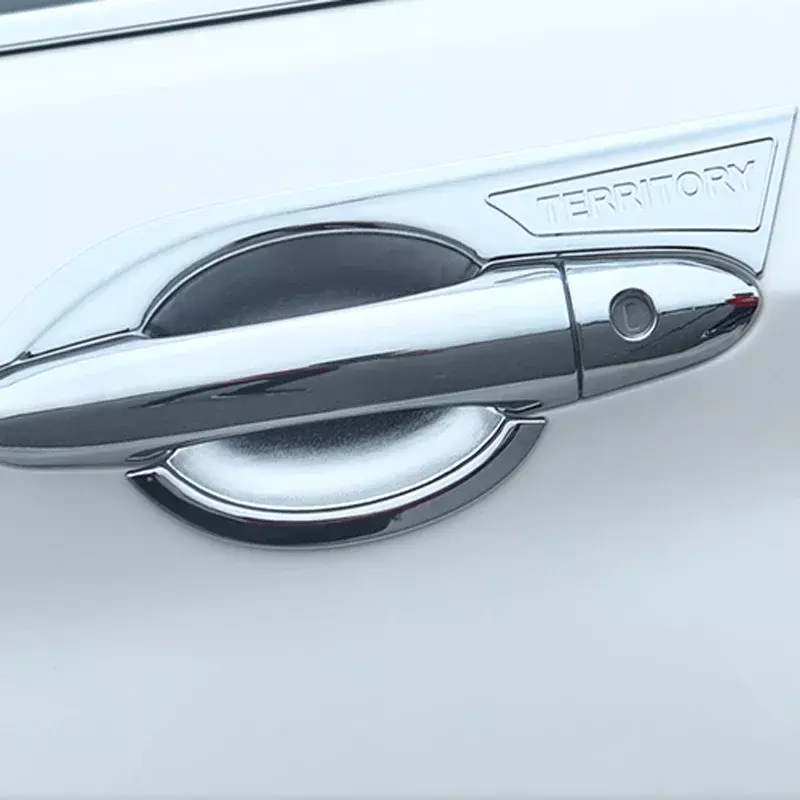 Cubierta de tazón de puerta cromada para Ford Territory, Protector de tazón de mano para puerta de coche, accesorios de moldura, 2020
