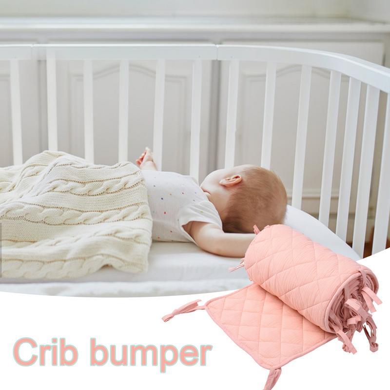 Crib Bumper Pad Safe Crib Bumpers Breathable Skin-friendly Crib Bumper Shield Bed Shield Anti-fall Children's Bedside Protection