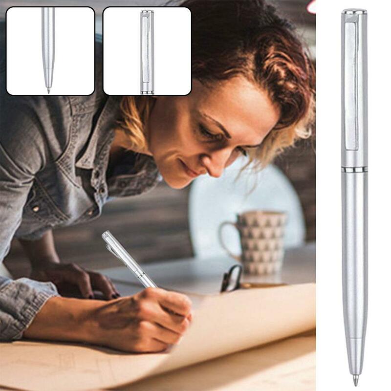 1Pc High Quality Metal Ballpoint Pen Stainless Steel Stationery And Supplies Writing Pens Gift Office School P1Q0
