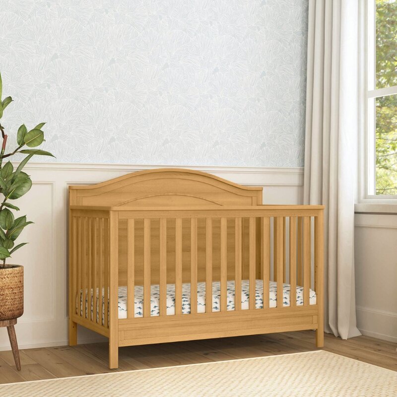 2023 New Charlie 4-in-1 Convertible Crib in White, Greenguard Gold Certified