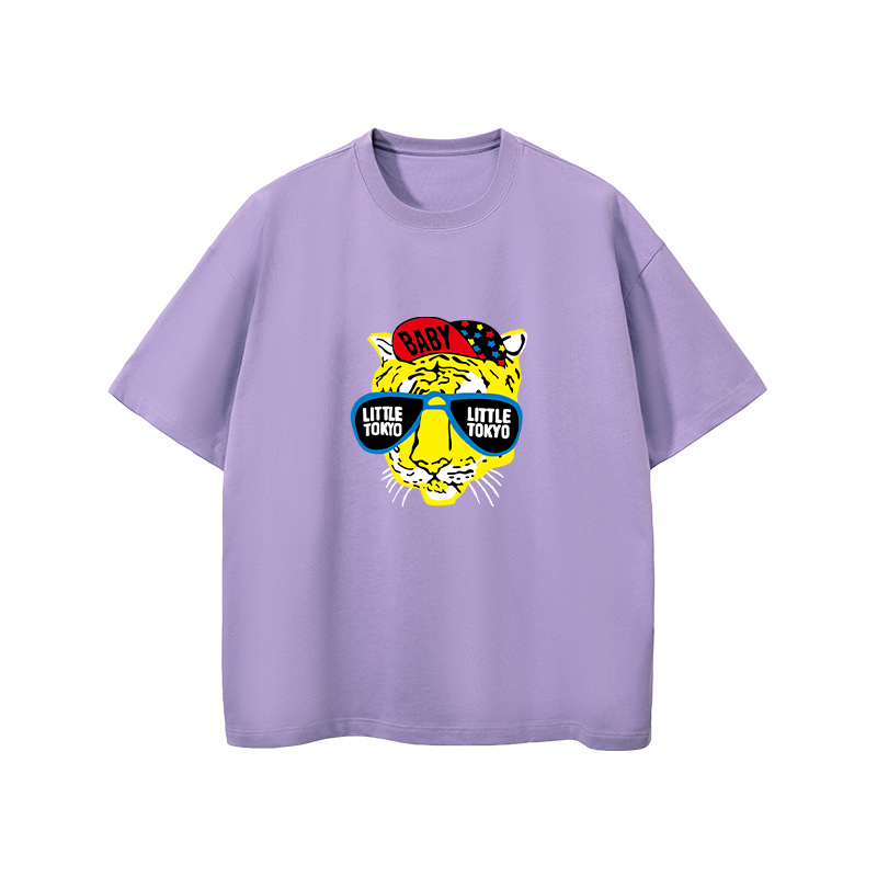 2024 new style children's T-shirt fashion series print pattern T-shirt summer boys and girls short sleeve