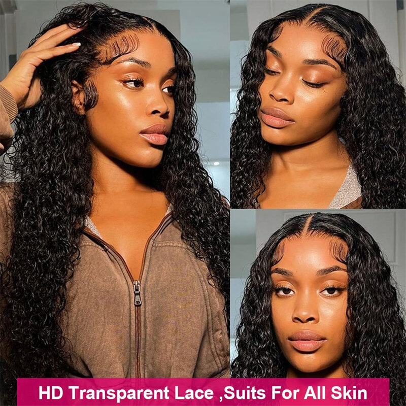 180% Плотность 13x6 HD кружевные передние парики, человеческие волосы 13x4, волнистые передние искусственные волосы для черных женщин