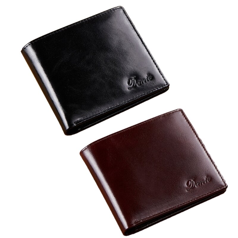 2023 New Men's Anti-theft Wallet PU Blocking Card Holder Coin Retro Casual Business Gift