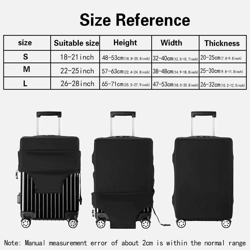 Travel Suitcase Cover Maitresse Print Traveler Essentials Accessories Elastic Protective Case for 18-28 Inch Dust Luggage Covers