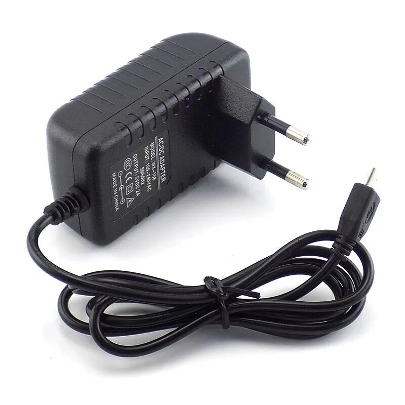 Adaptateur d'alimentation pour caméra micro USB, sortie de convertisseur pour CCTV Iuput 100-240V US/EU Plug L19, AC vers DC 5V, pipeline 2000mA