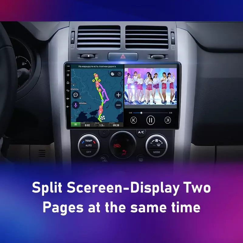 Srnubi Android 12 Carplay Radio samochodowe dla Suzuki Grand Vitara 3 2005-2015 Odtwarzacz multimedialny 2 Din Nawigacja GPS IPS Stereo DVD