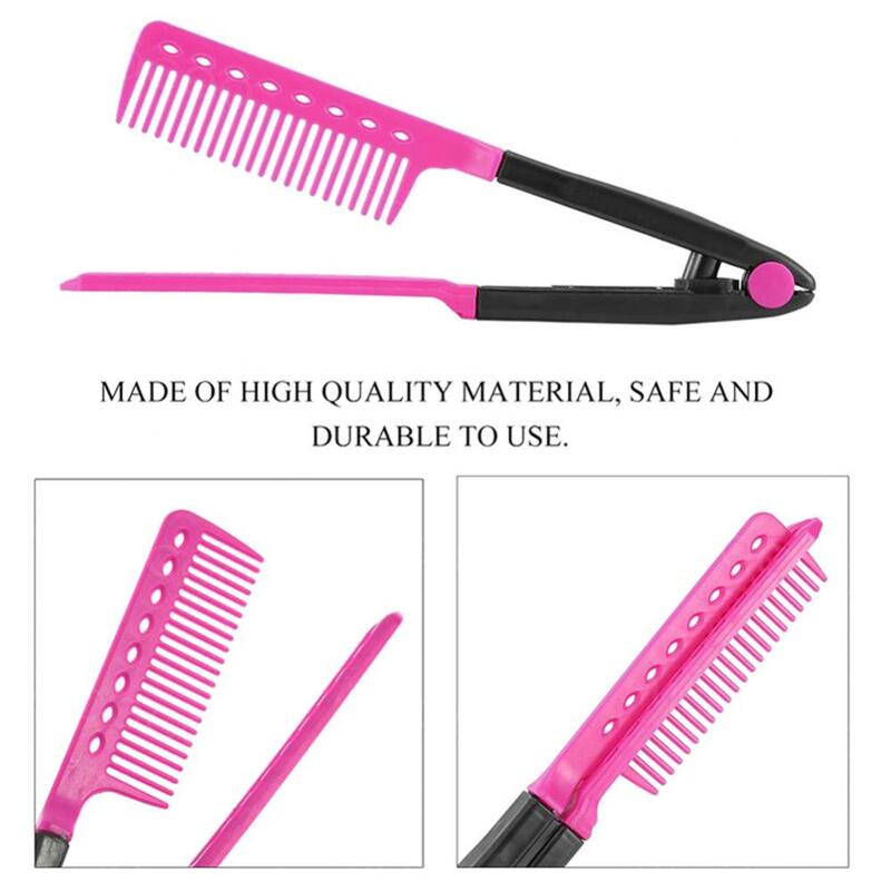 Portátil alisador de cabelo Flat Iron, DIY Salon Comb, cabeleireiro Styling Tool