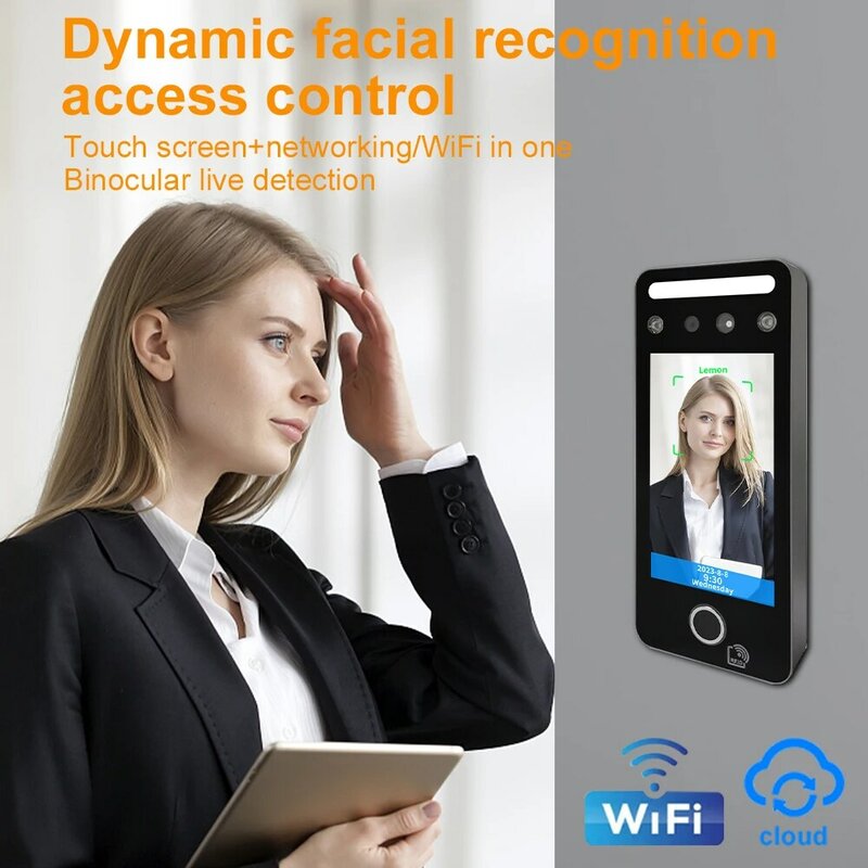 Wifi linii papilarnych rozpoznawanie twarzy kontrola dostępu dynamiczne wykrywanie twarzy blokada drzwi maszyna obsługująca darmowe oprogramowanie TCP/IP USB