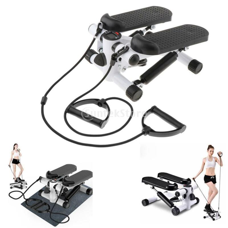 Pedal sepeda lipat, mesin kebugaran pijakan kaki pelangsing Treadmill langkah aerobik rumah Gym Mini peralatan latihan Stepper