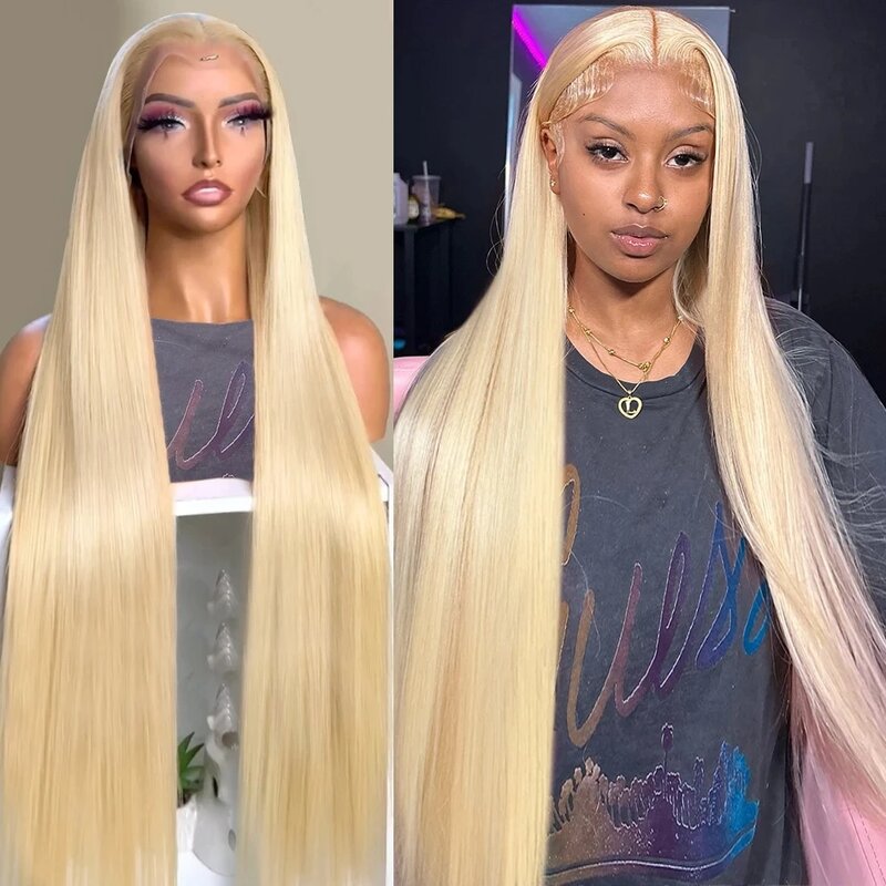 613 Blonde Lace Frontal Wigs 13x6 Hd Lace Frontal Wig Straight Human Hair For Woman Preplucked 13x4 Glueless Wig Ready To Wear