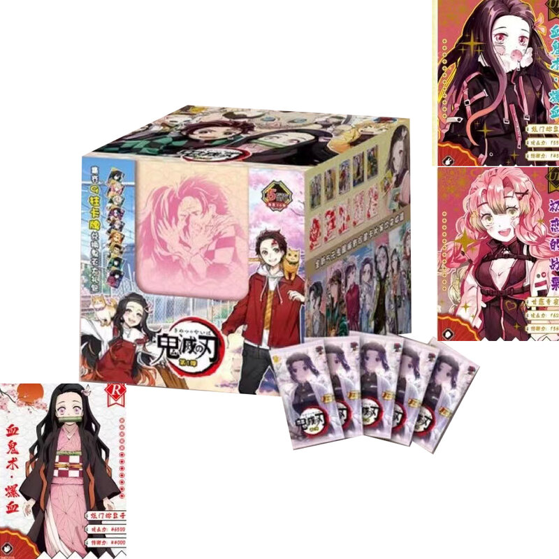 Demon Slayer Anime Cards para Crianças, Infinite Train SP Card, Diamond Character Rare, Toy Collectible, Xmas Gift