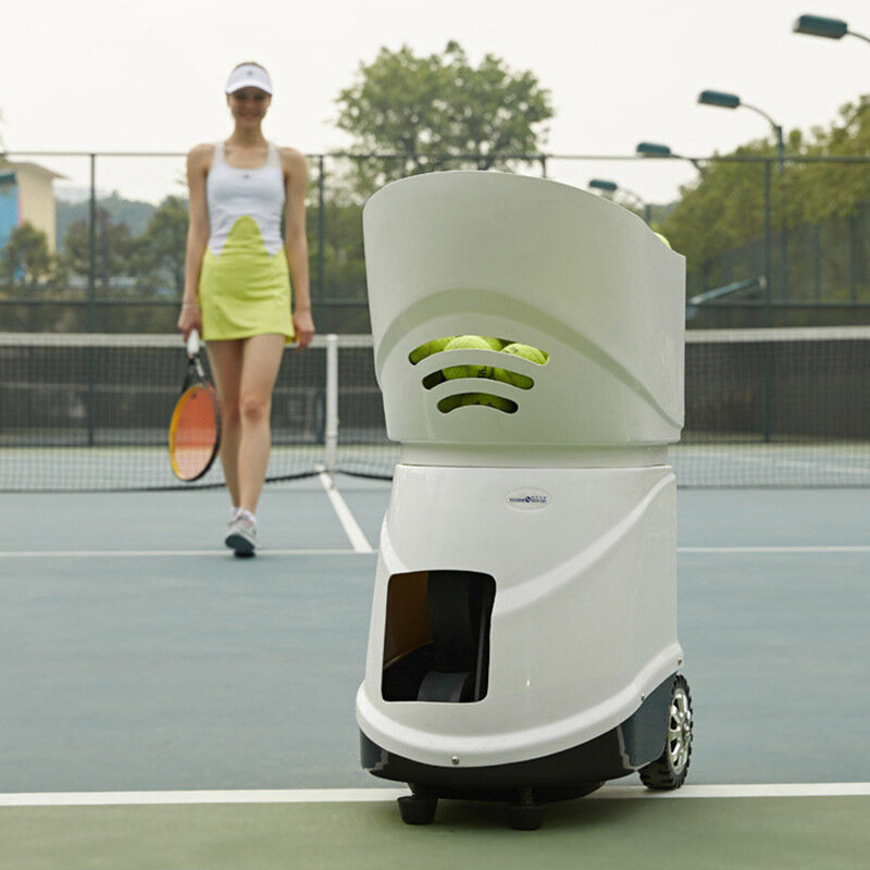 Máquina de bola de tênis eletrônica inteligente, Treinamento esportivo high-end, Lançador automático de bolas, Tiro com controle remoto