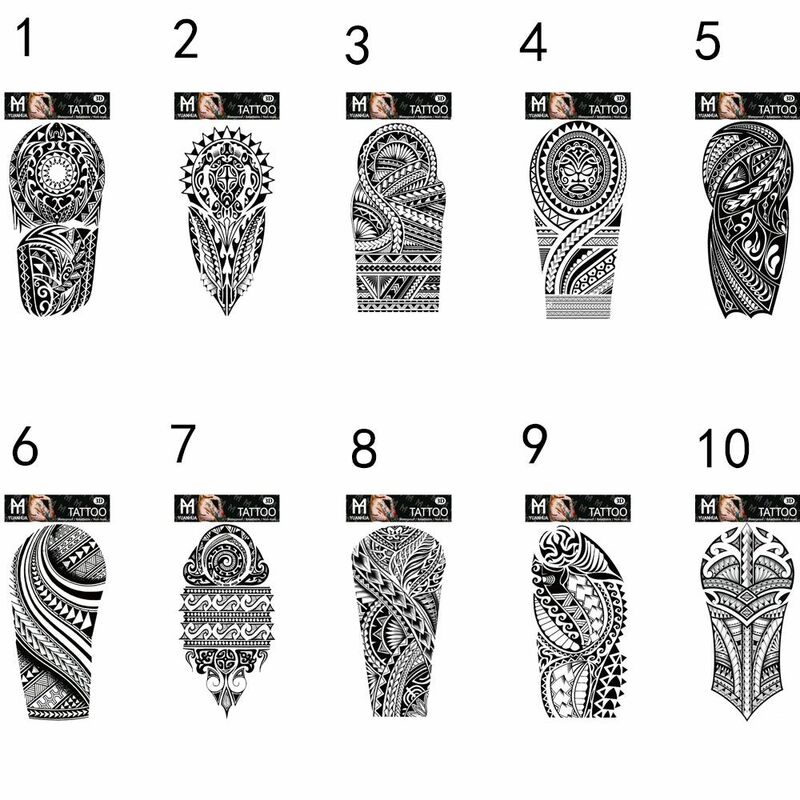 New Hand Arm Temporary Tattoo Sticker for Men Totem Robotic Arm Waterproof Tatoo Big Size Body Art Men's Fake Tattoos Stickers