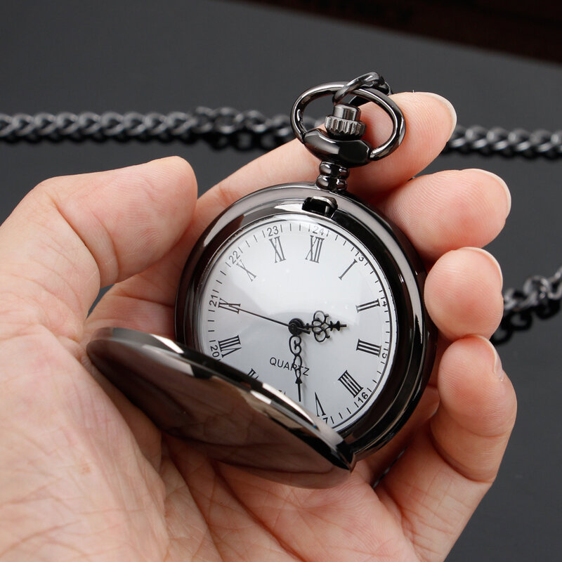 Современные чувствительные гладкие кварцевые карманные часы в стиле ретро мужские часы на цепочке для свитера для мужчин лучший подарок