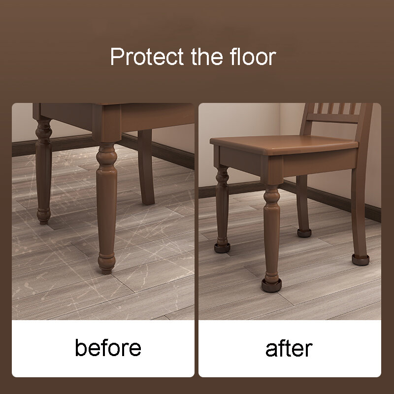 Okrągłe meble ogrodowe kółka kubki noga od krzesła ochraniacze podłogowe stopy stołowe obejmuje antypoślizgowy uchwyt podłogowy (zestaw 4)