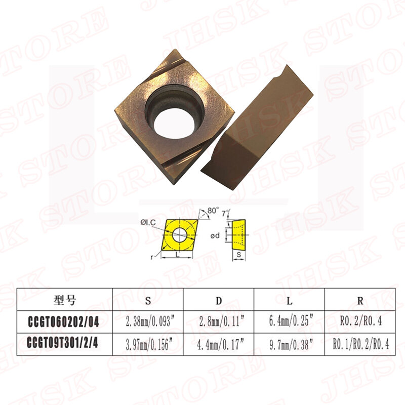 Dreh werkzeuge für Metall drehmaschinen Bit-Set Hartmetall-Wende einsätze ccgt09t302/04 mit 1/2-Schaft-Drehwerkzeughalter aus Edelstahl
