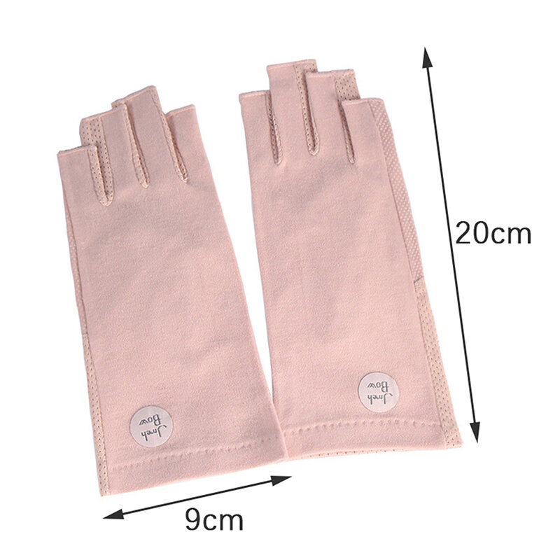 Protezione solare anti-uv estiva guanti traspiranti per esterni guanti da guida sottili guanti da equitazione Touch Screen pizzo da donna in cotone mezze dita