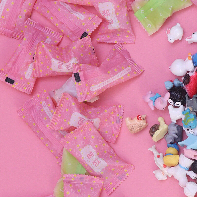 5 Stks/partij Miniatuurdieren Speelgoedartikelen Van Dagelijks Gebruik Actie Verrassing Tij Speelfiguren Nep Candy Gok Blinde Tas Voor Kinderen Cadeaus