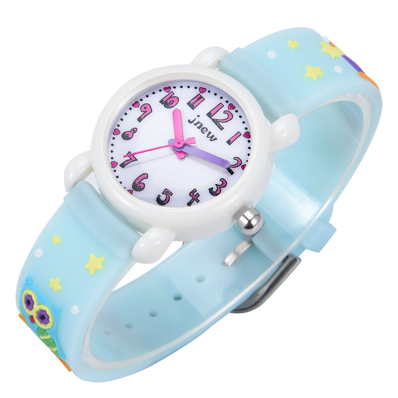 3D Cartoon Owl Watch Strap Silicone Children's Watch Fashion Waterproof Sports Quartz Boy and Girl School Watch Gift