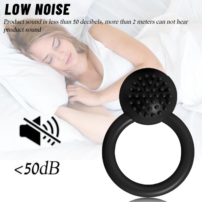 10 Frequency Silicone Penis Cock Ring Vibrator Penis Erection Penisring Cockring Sex Toys for Men Delay Ejaculation Sextoys