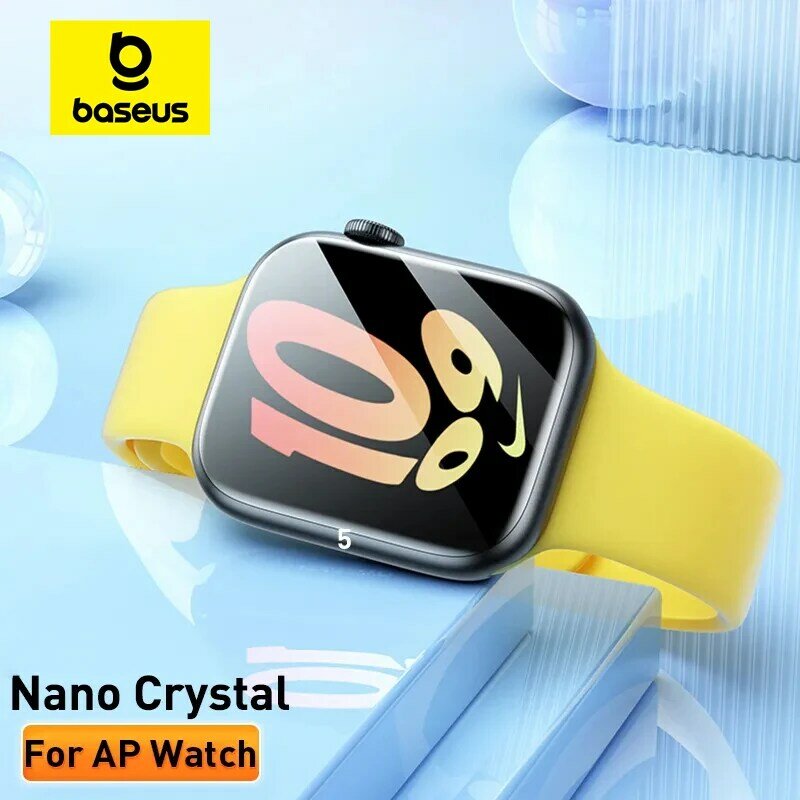 Baseus 2 szt. Ochraniacz Nano na ekran do Apple Watch 8 7 6 SE SE2 5 4 Soft Hydrogel 40/41/44/45mm z pełnym pokryciem folia ochronna