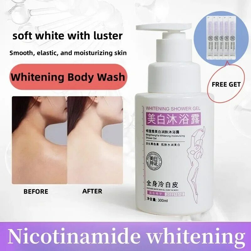 Niacinamida blanqueadora, Gel de ducha con fragancia hidratante, crema para la piel blanqueadora, funciona para el baño y el cuerpo