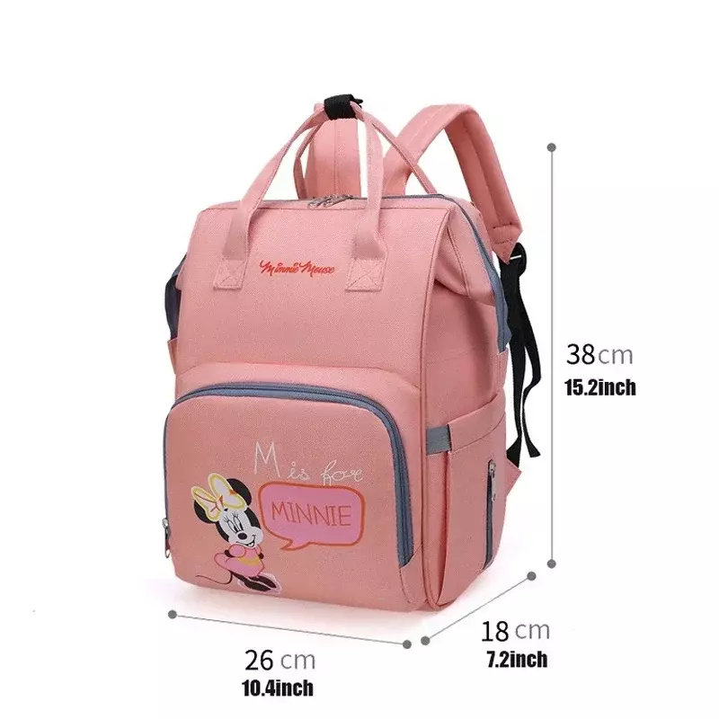 Disney New Fashion torba na pieluchy dla niemowląt o dużej pojemności torba macierzyńska dla dzieci wodoodporny wózek dziecięcy plecak Mickey Mouse torba na pieluchy dla niemowląt