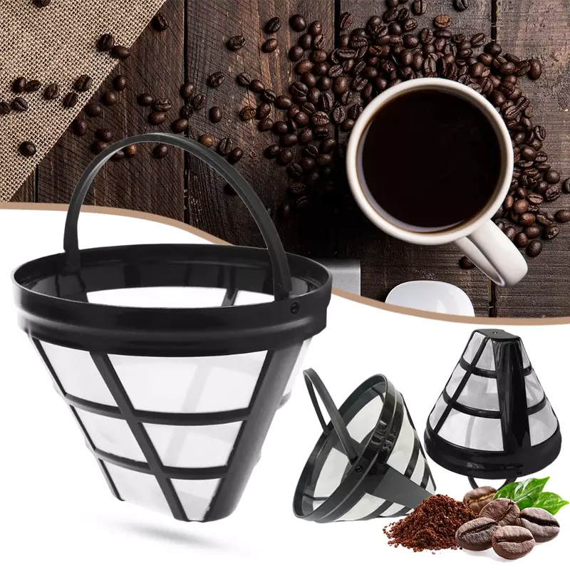 Cesta de filtro de café reutilizable, colador de máquina de café estilo taza, filtro de malla de nailon, embudo, hervidor, accesorios de herramientas de cafetera